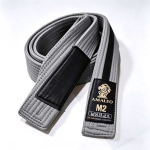 Cinturón BJJ Gris-Negro